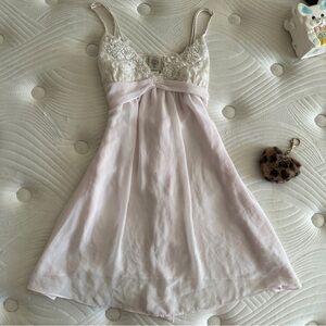 Vintage Elegant milkmaid beaded mini dress